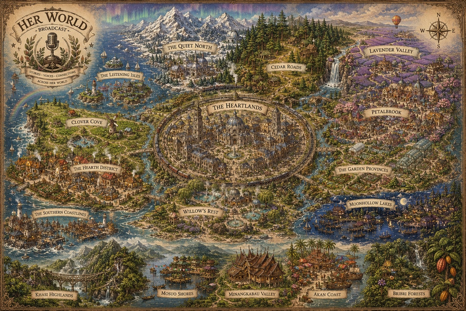 Illustrated map of Her World